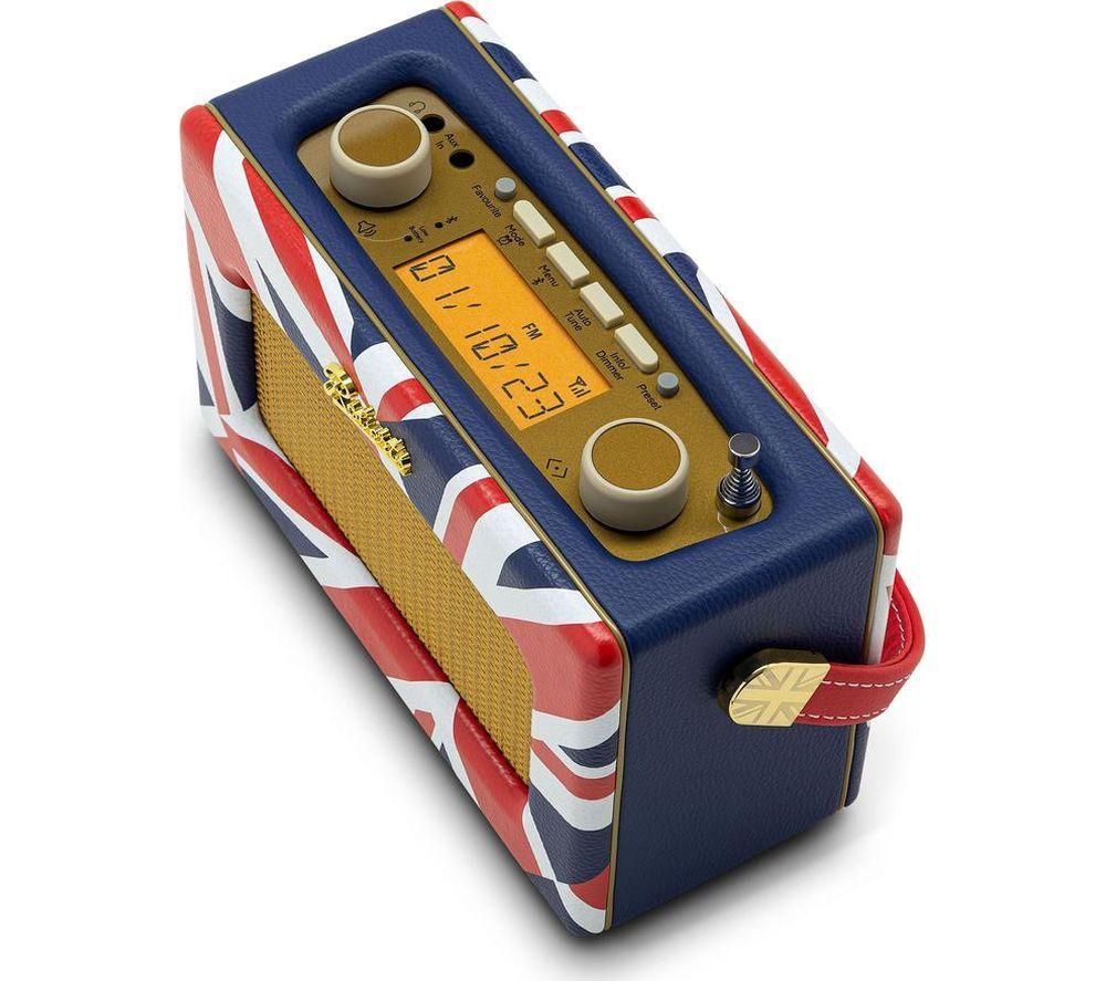 ROBERTS Revival Uno BT Portable DAB+/FM Retro Bluetooth Radio - Union Jack image number 4 of 8