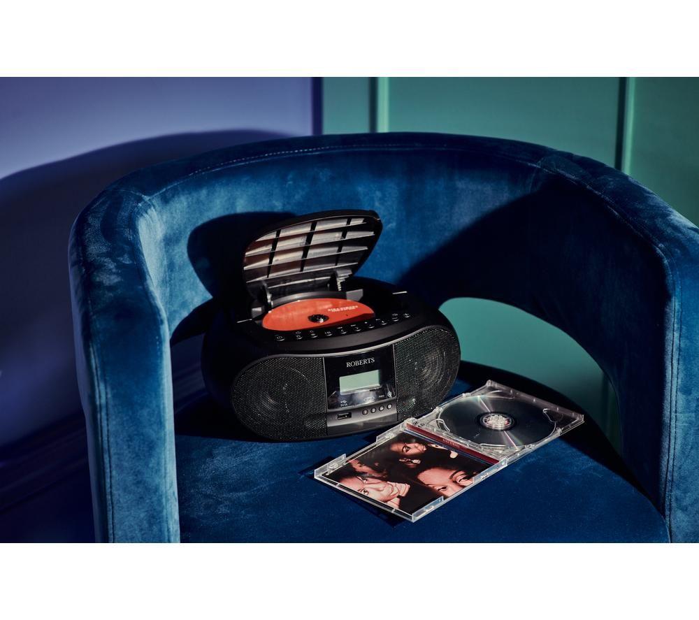 ROBERTS ZOOMBOX4BK Portable DAB/DAB+/FM Boombox - Black image number 4 of 9