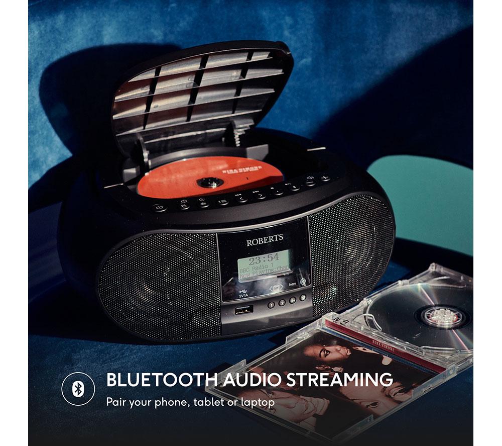 ROBERTS ZOOMBOX4BK Portable DAB/DAB+/FM Boombox - Black image number 6 of 9