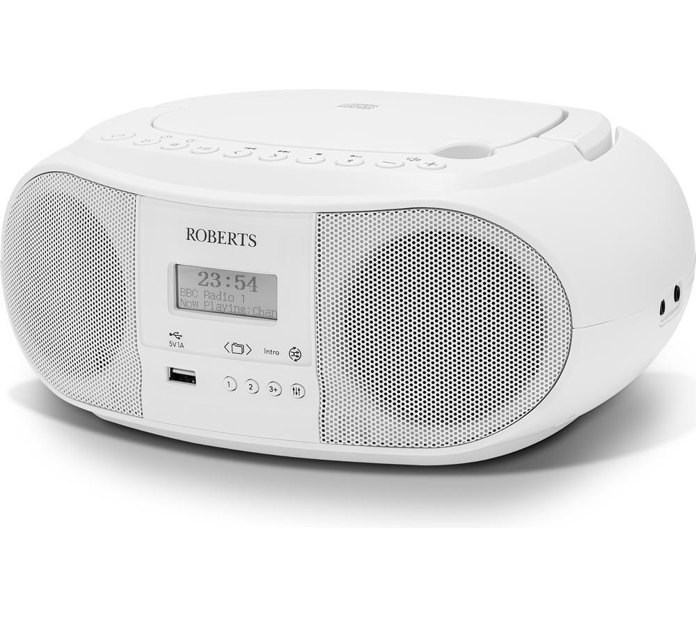 ROBERTS ZoomBox 4 DAB/DAB+/FM Bluetooth Boombox - White image number 2 of 9