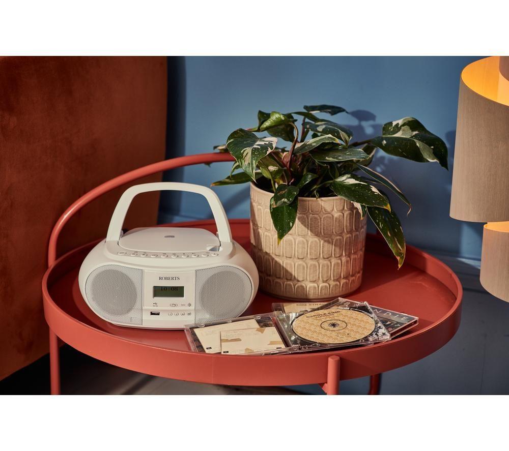 ROBERTS ZoomBox 4 DAB/DAB+/FM Bluetooth Boombox - White image number 5 of 9