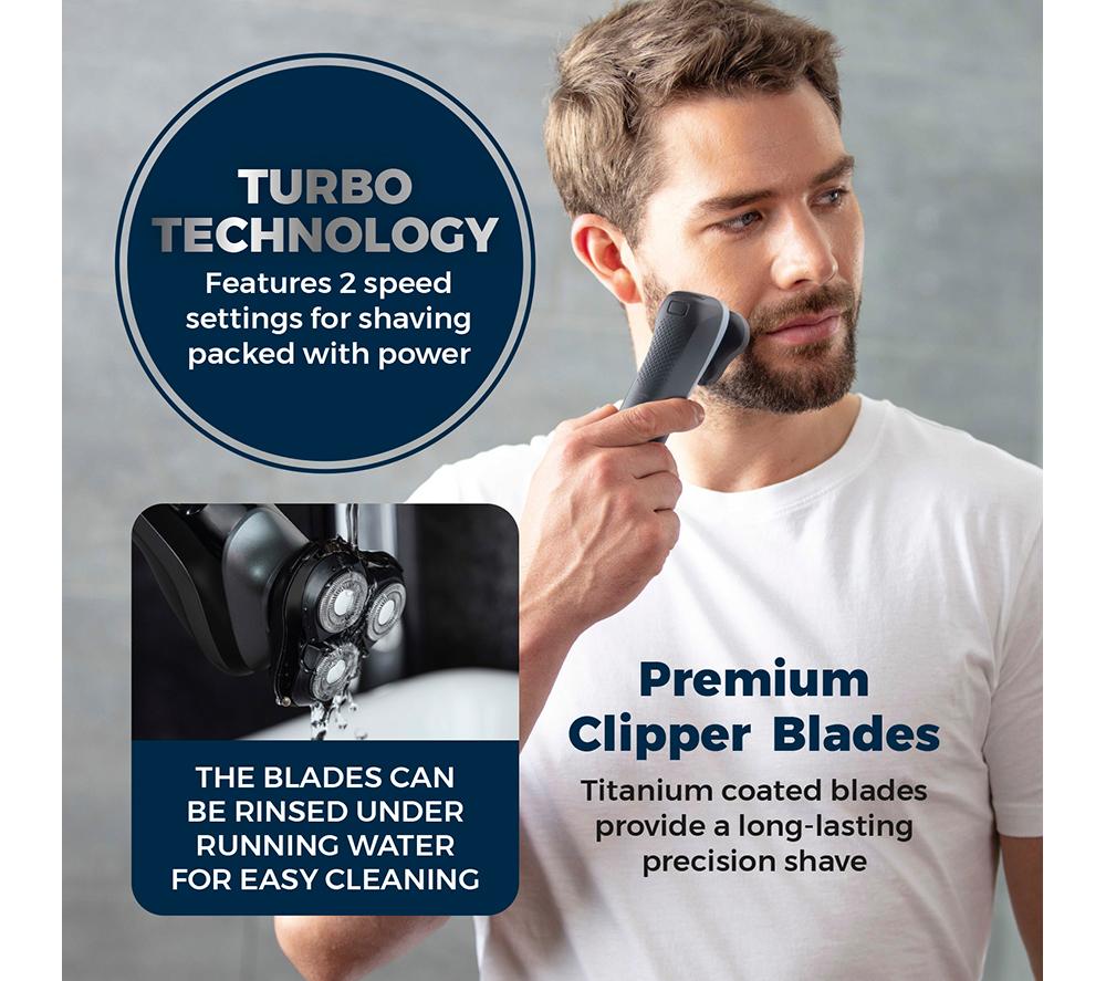 CARMEN C81209 Wet & Dry Rotary Shaver - Black image number 4 of 8