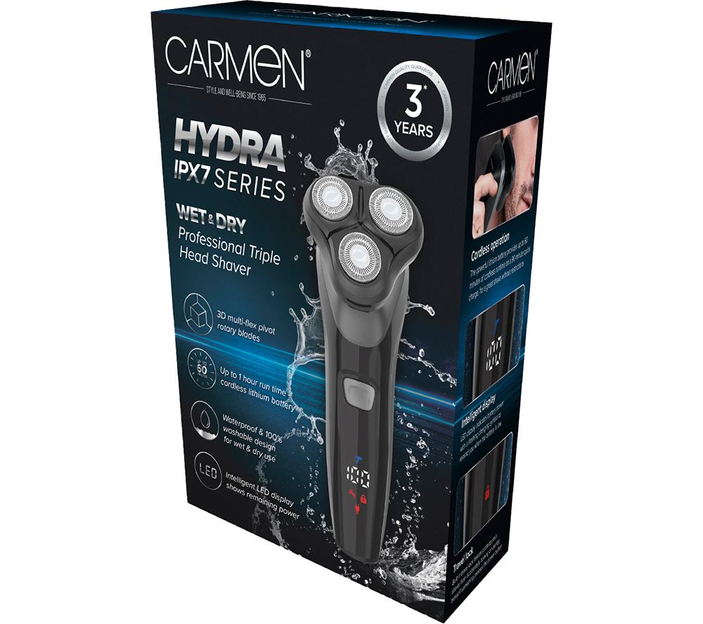 CARMEN C81209 Wet & Dry Rotary Shaver - Black image number 8 of 8