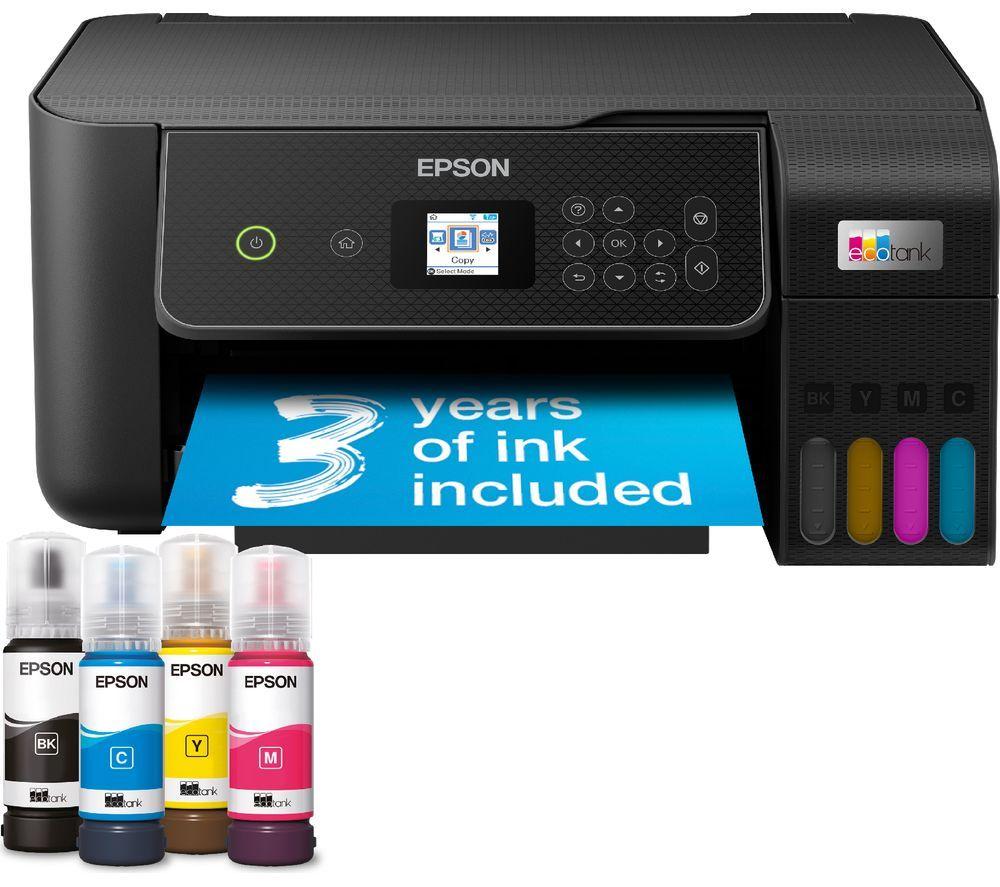 EPSON EcoTank ET-2870 All-in-One Wireless Inkjet Printer, Black