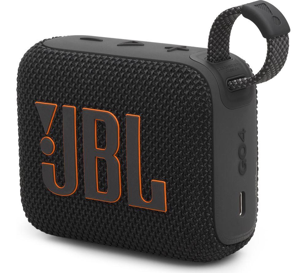 JBL Go 4 in Black - Portable Bluetooth Speaker Box Pro Sound, Deep Bass and Playtime Boost Function - Waterproof and Dustproof - 7 Hours Runtime