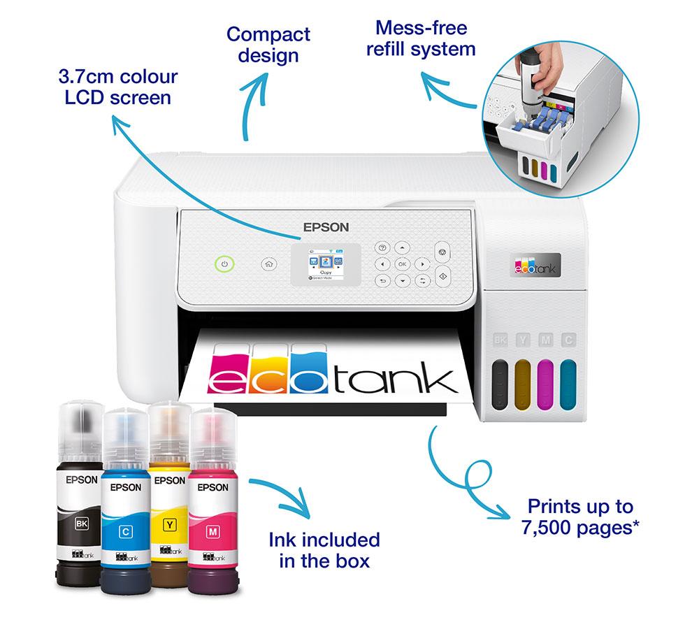 EPSON EcoTank ET-2876 All-in-One Wireless Inkjet Printer image number 11 of 12
