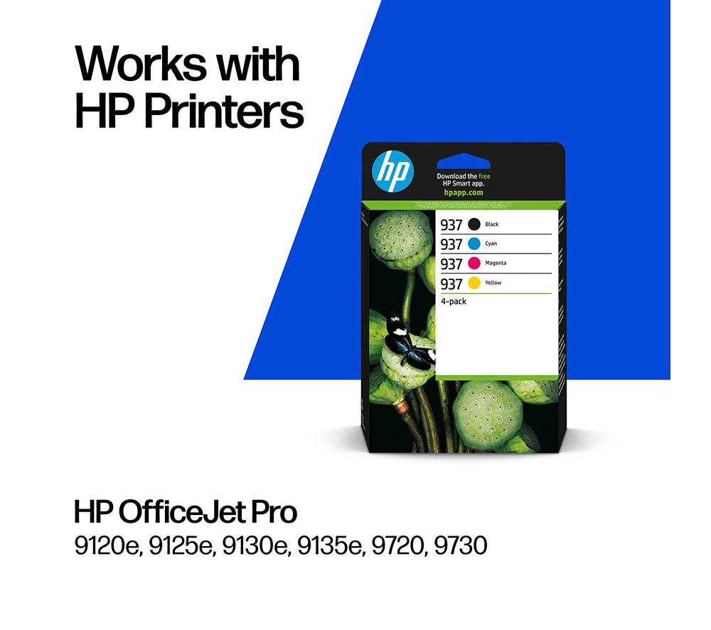 HP 937 Original Cyan, Magenta, Yellow & Black Ink Cartridge - Multipack image number 2 of 13