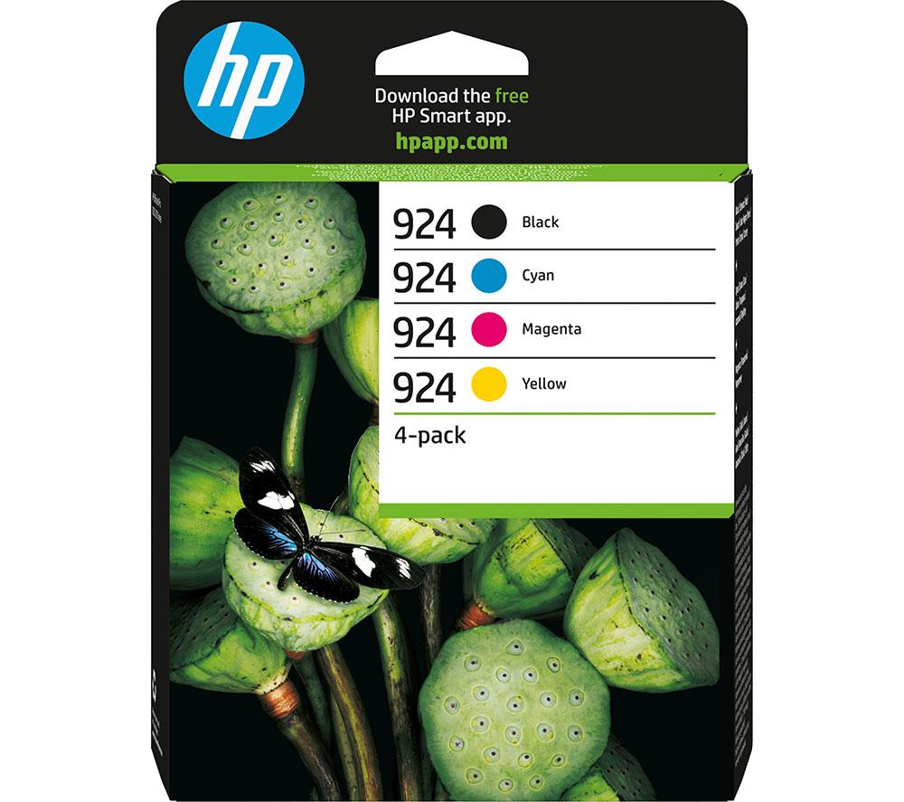 HP 924 Original Cyan, Magenta, Yellow & Black Ink Cartridge - Multipack, Black,Yellow,Cyan,Magenta