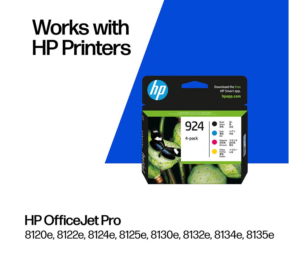 HP 924 Original Cyan, Magenta, Yellow & Black Ink Cartridge - Multipack image number 2 of 14