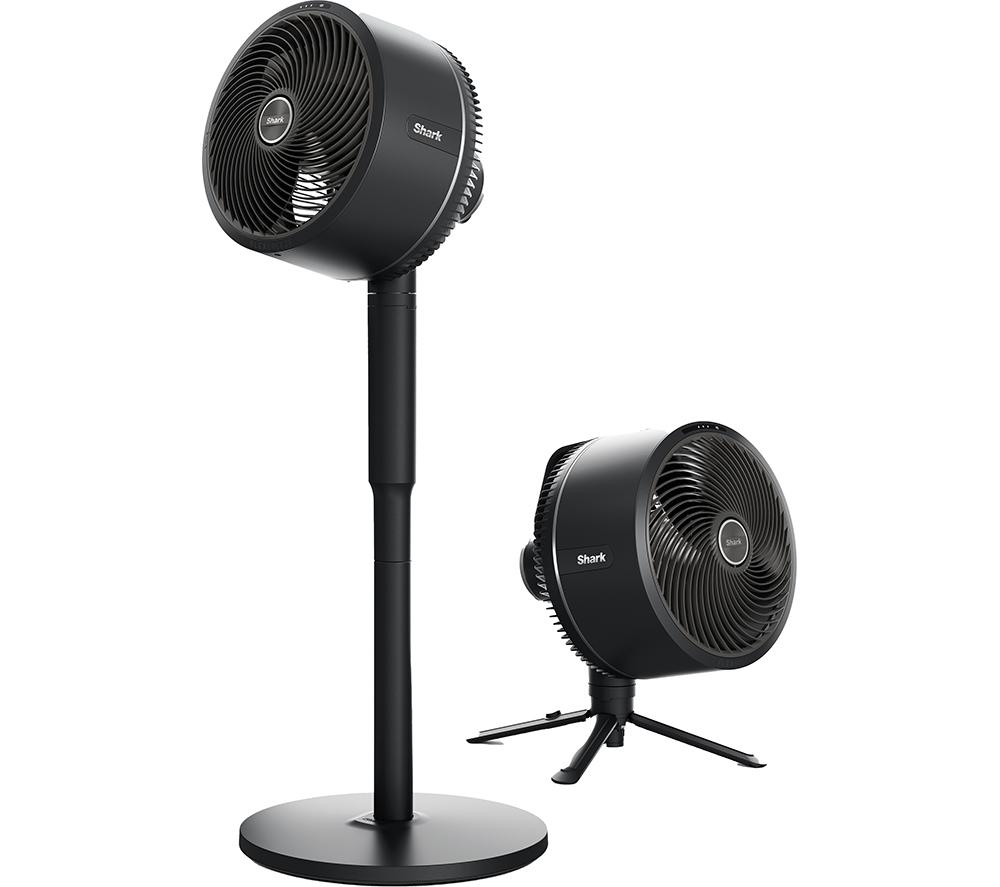 SHARK FlexBreeze FA220UK Portable 11.3 Hybrid Pedestal Fan - Charcoal Black, Black