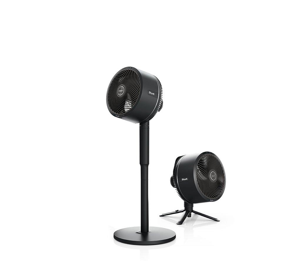 SHARK FlexBreeze FA220UK Portable 11.3" Hybrid Pedestal Fan - Charcoal Black