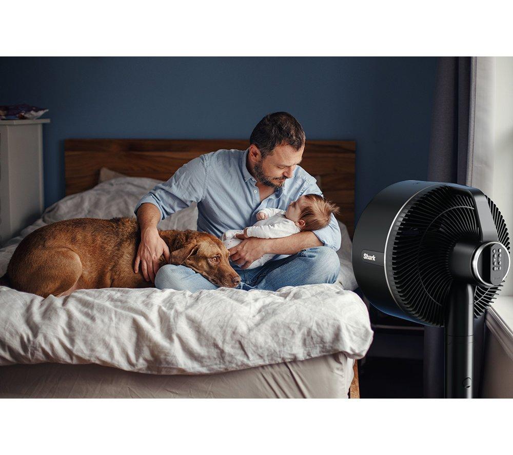 SHARK FlexBreeze FA220UK Portable 11.3" Hybrid Pedestal Fan - Charcoal Black image number 5 of 18