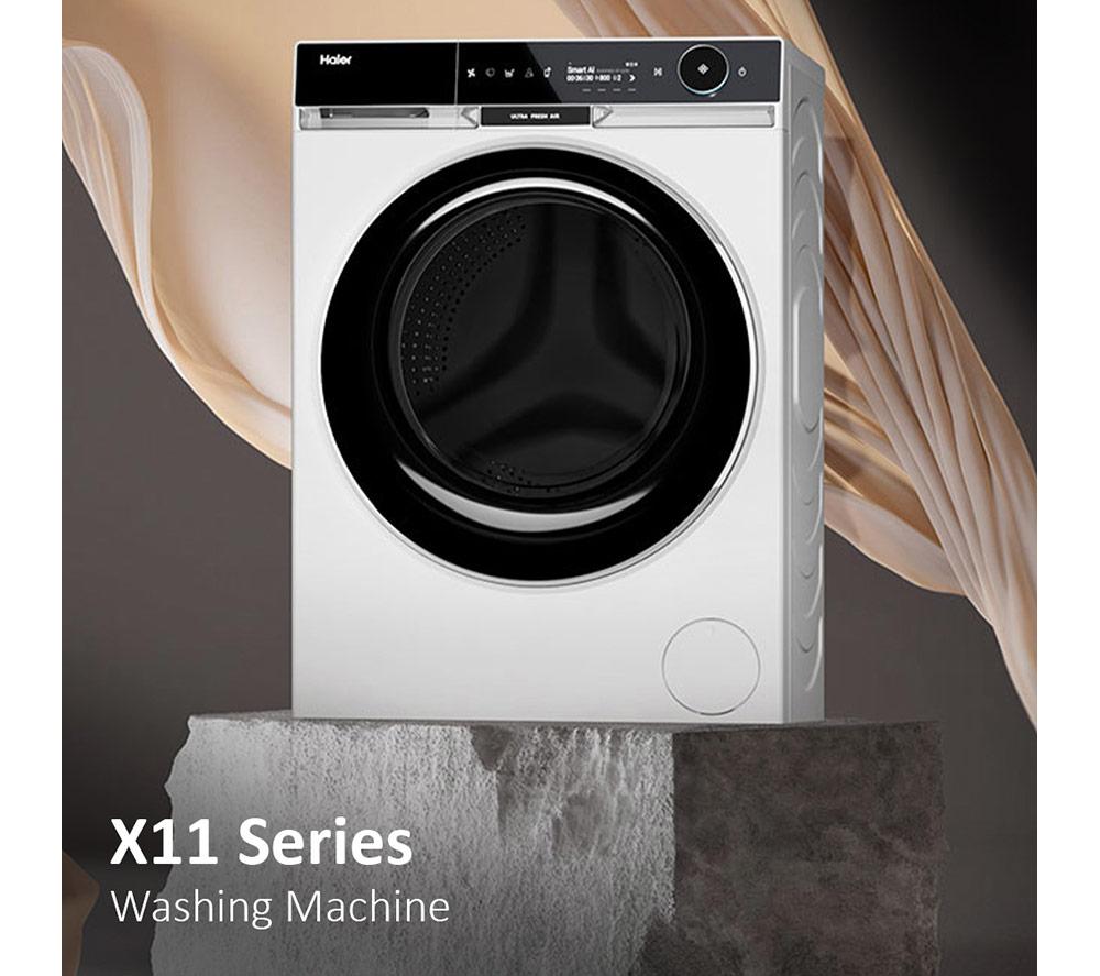 HAIER X Series 11 HW110-BD14397U1 WiFi-enabled 11 kg 1400 Spin Washing Machine - White image number 2 of 17