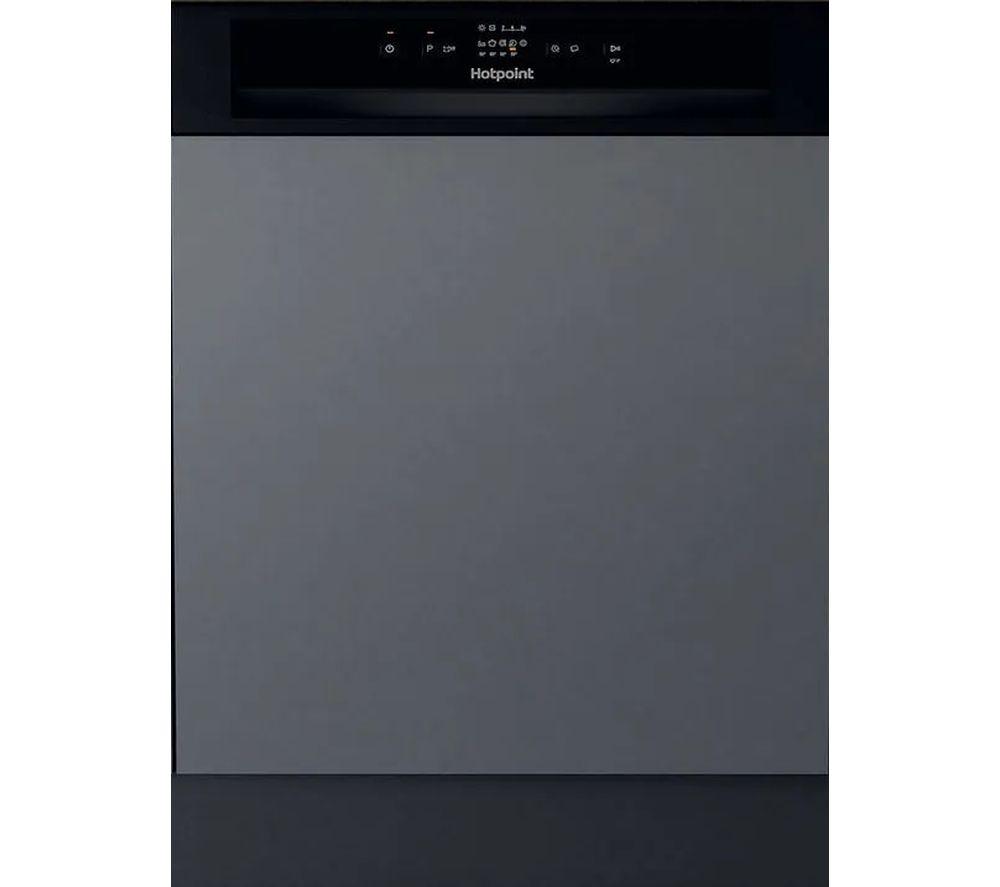 HOTPOINT H3B L626 B UK Full-size Semi-Integrated Dishwasher, Black