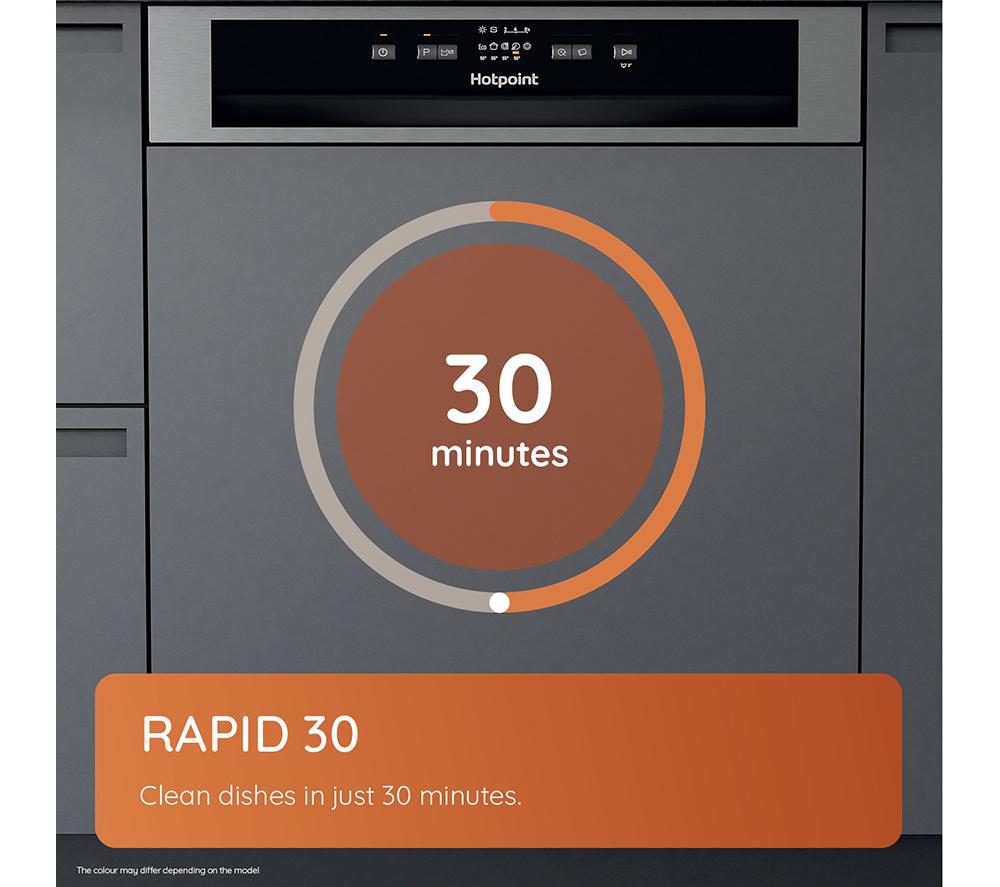 HOTPOINT H3B L626 B UK Full-size Semi-Integrated Dishwasher image number 7 of 13