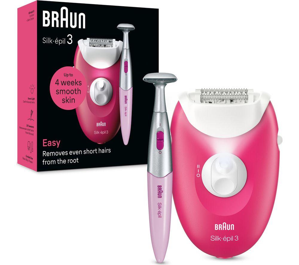 Image of Braun Silk-épil Series 3 3-202 Epilator - Raspberry, Pink