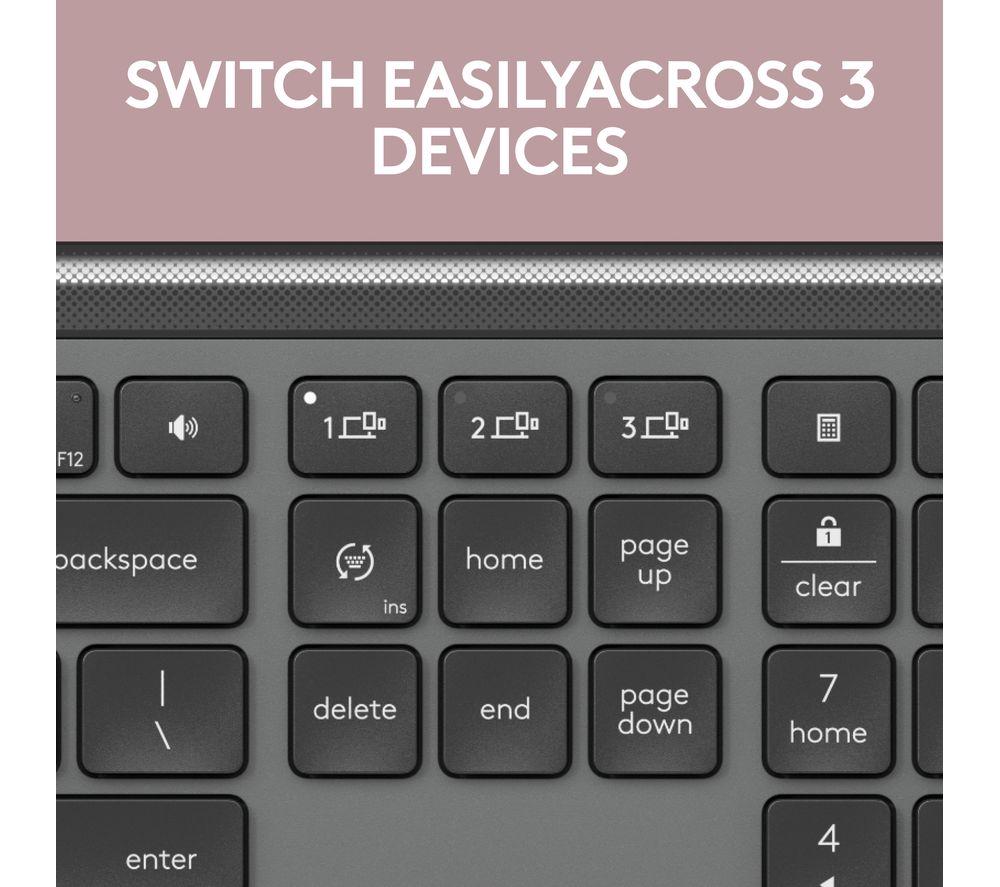 LOGITECH Signature Slim MK950 Wireless Keyboard & Mouse Set - Graphite image number 7 of 12