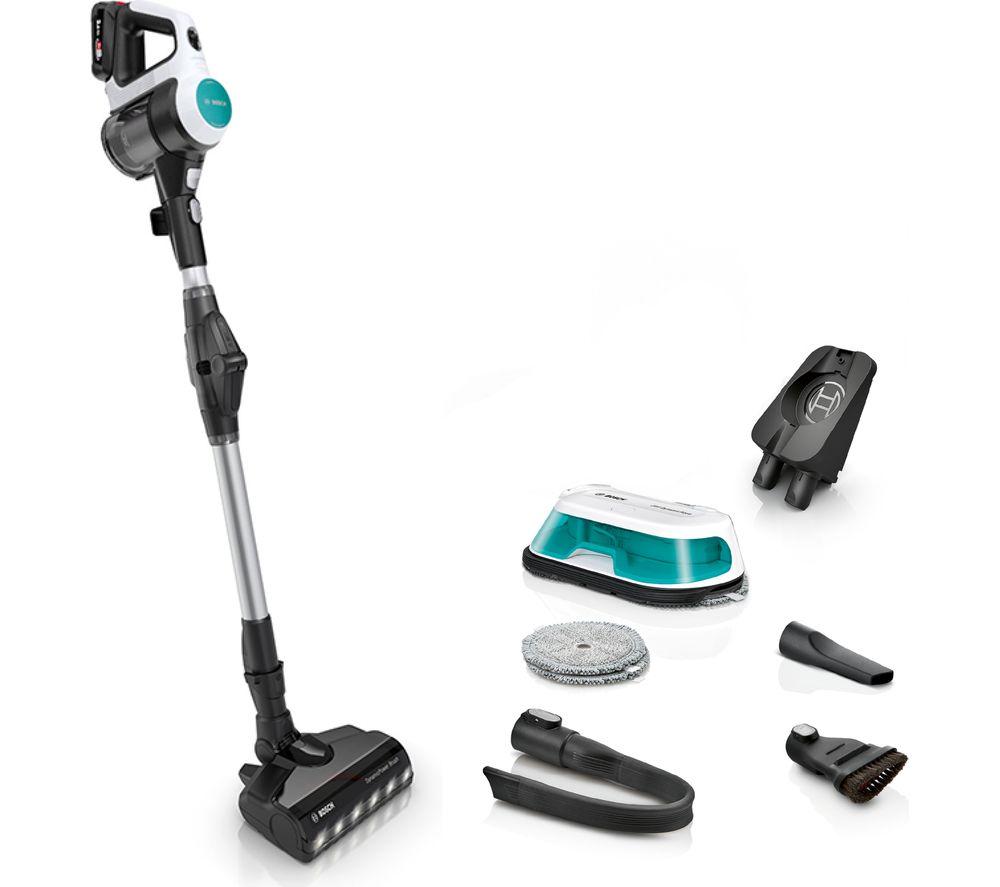 BOSCH Unlimited 7 Aqua BCS71HYGGB 2-in-1 Cordless Vacuum Cleaner - White & Turquoise, Blue,White