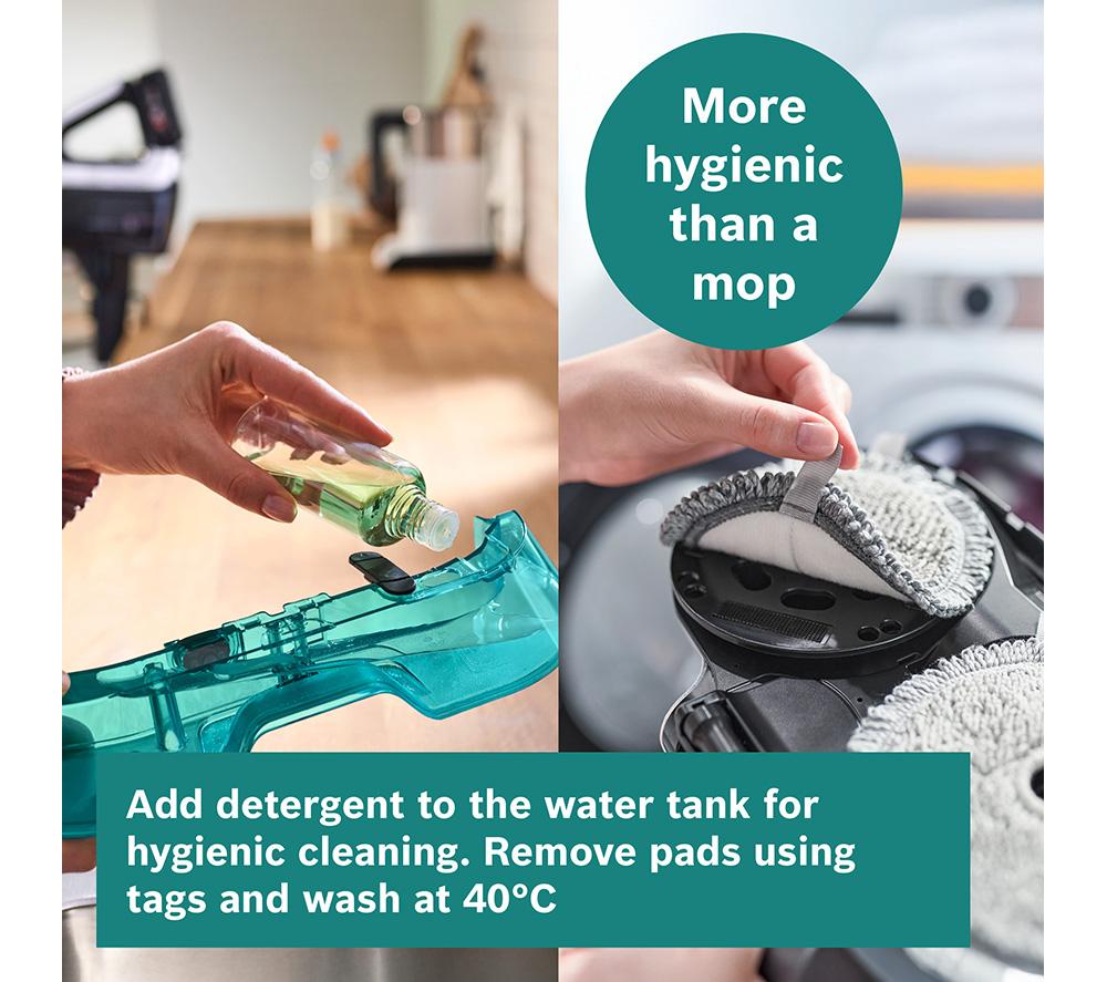 BOSCH Unlimited 7 Aqua BCS71HYGGB 2-in-1 Cordless Vacuum Cleaner - White & Turquoise image number 8 of 11