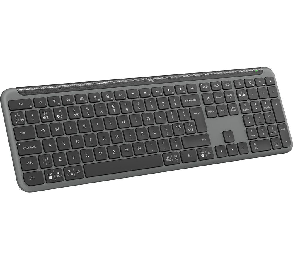 LOGITECH Signature Slim K950 Wireless Keyboard - Graphite, Black,Silver/Grey