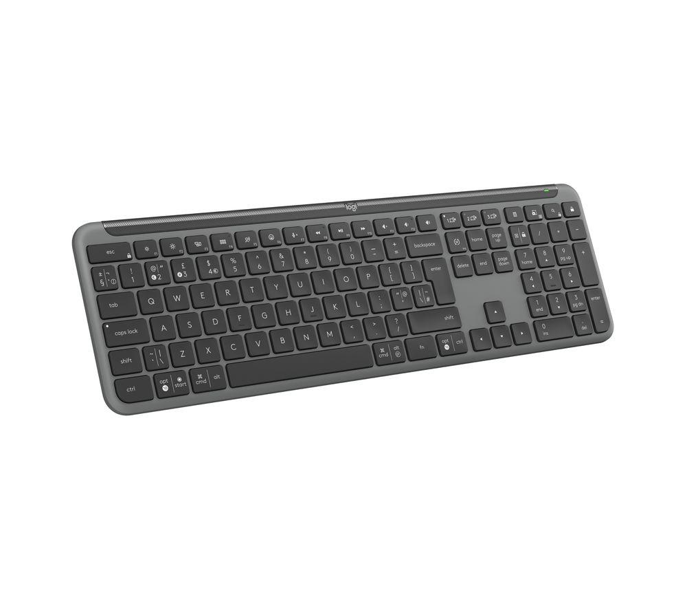 LOGITECH Signature Slim K950 Wireless Keyboard - Graphite, Black,Silver/Grey