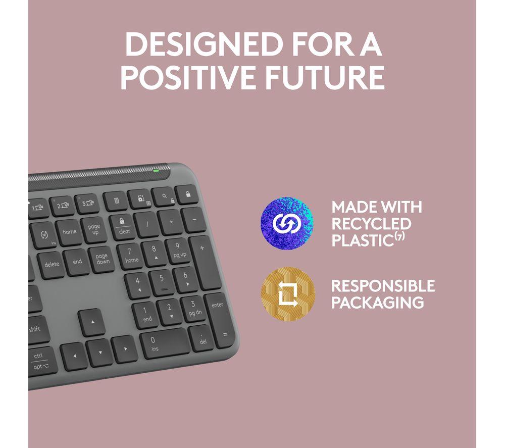 LOGITECH Signature Slim K950 Wireless Keyboard - Graphite image number 10 of 10