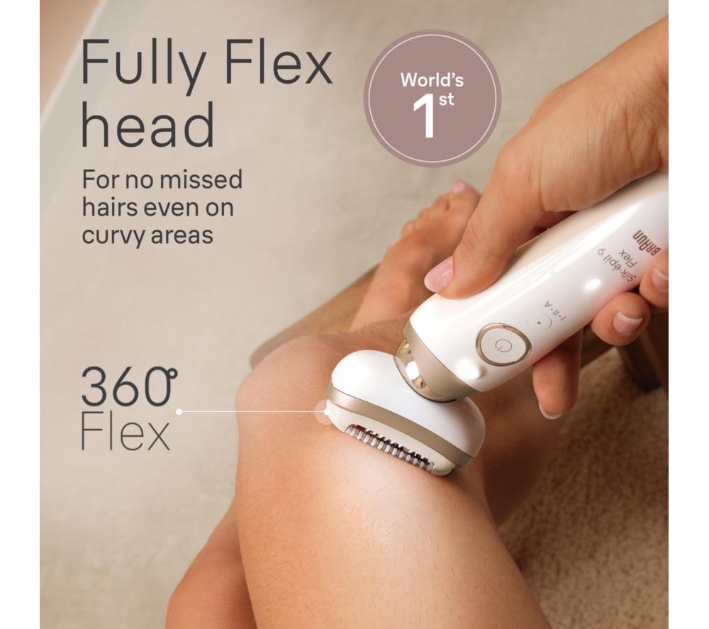 BRAUN Silk-&eacute;pil 9 Flex 9 3D SE9-041 Wet & Dry Epilator - Gold image number 3 of 8