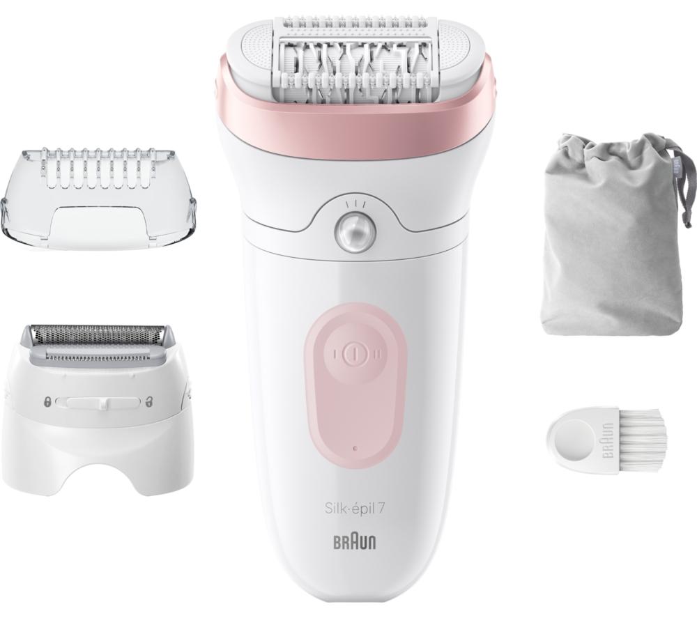 BRAUN Silk-&eacute;pil 7 SE7-030 Wet & Dry Epilator - Flamingo image number 7 of 8