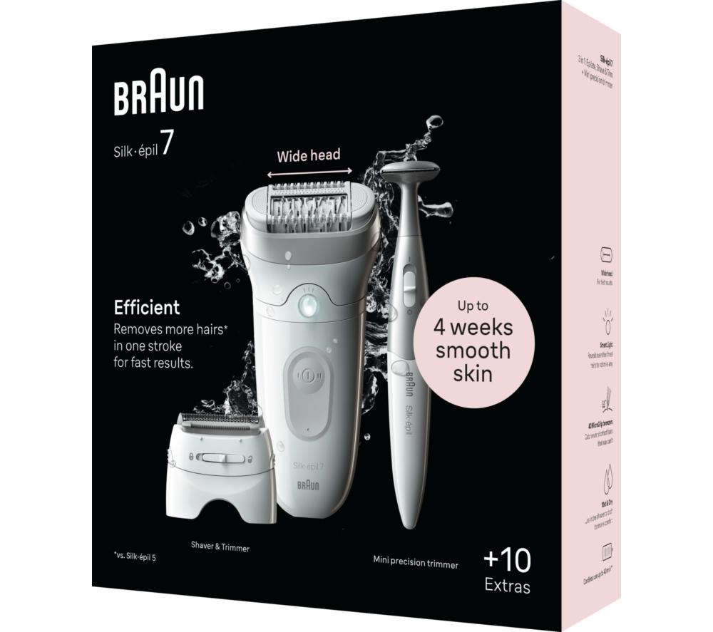 BRAUN Silk-&eacute;pil 7 SE7-241 Wet & Dry Epilator - Grey image number 8 of 9