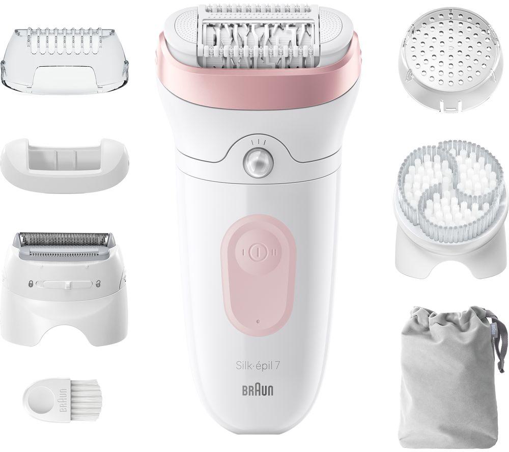 Image of Braun Silk-épil 7 SE7-060 Wet & Dry Epilator - Flamingo, Pink