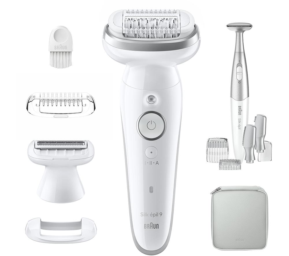 BRAUN Silk-pil 9 SE9-241 Wet & Dry Epilator - White, White,Silver/Grey