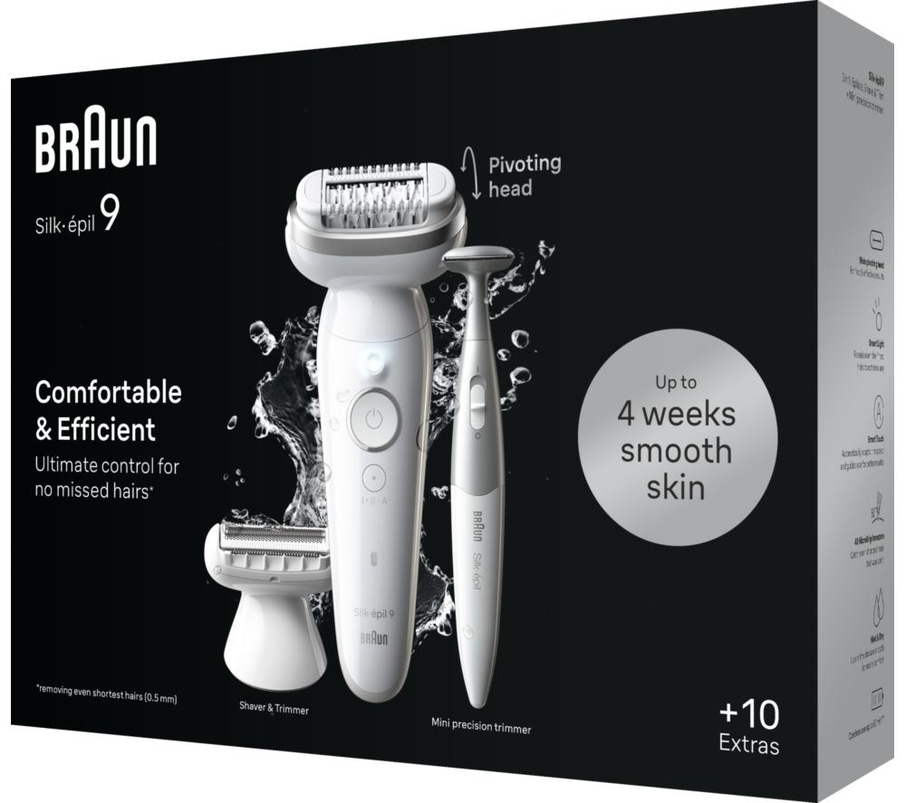 BRAUN Silk-&eacute;pil 9 SE9-241 Wet & Dry Epilator - White image number 8 of 8