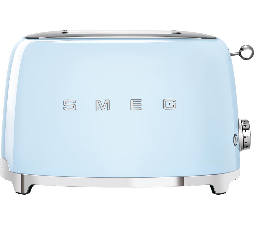 SMEG TSF01PBUK 2-Slice Toaster - Pastel Blue, Blue