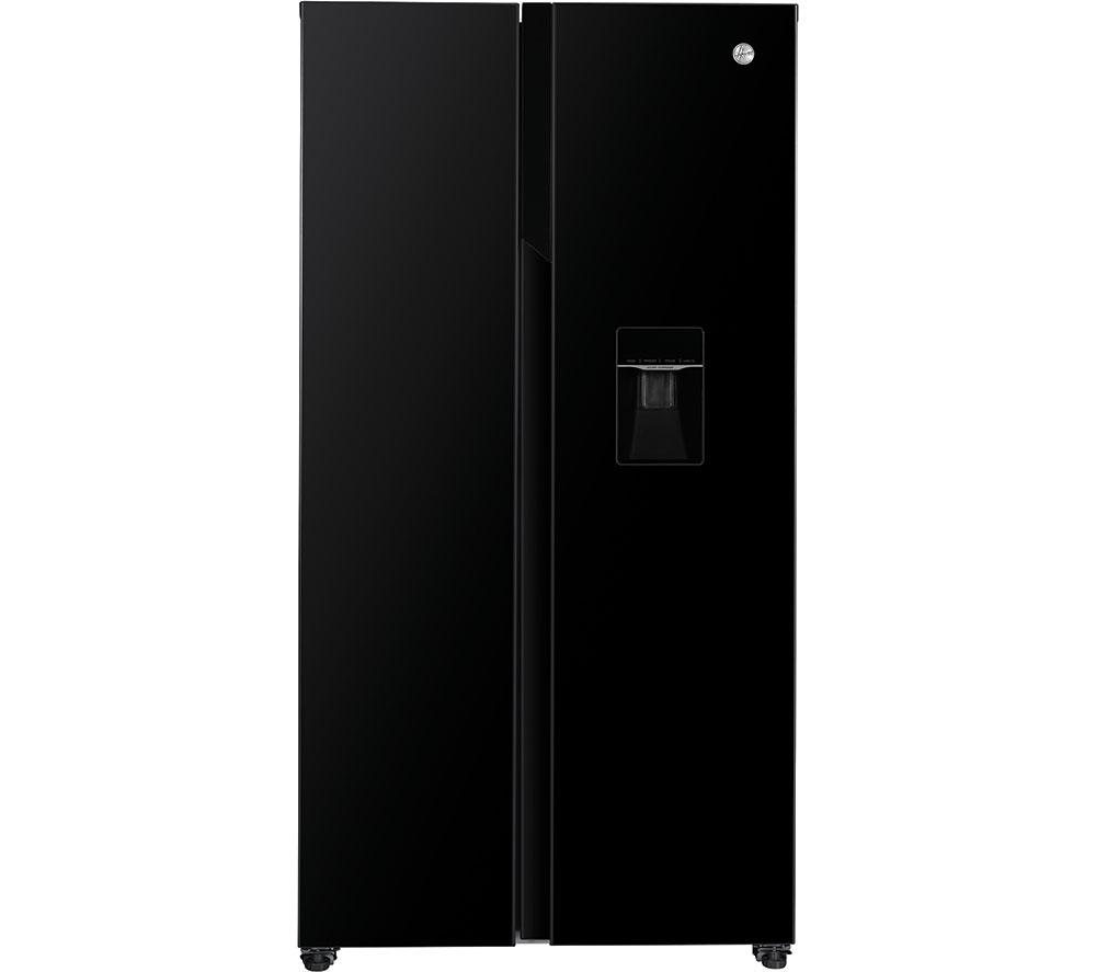 HOOVER HHSBSO6174BWDK-1 American-Style Fridge Freezer - Black, Black