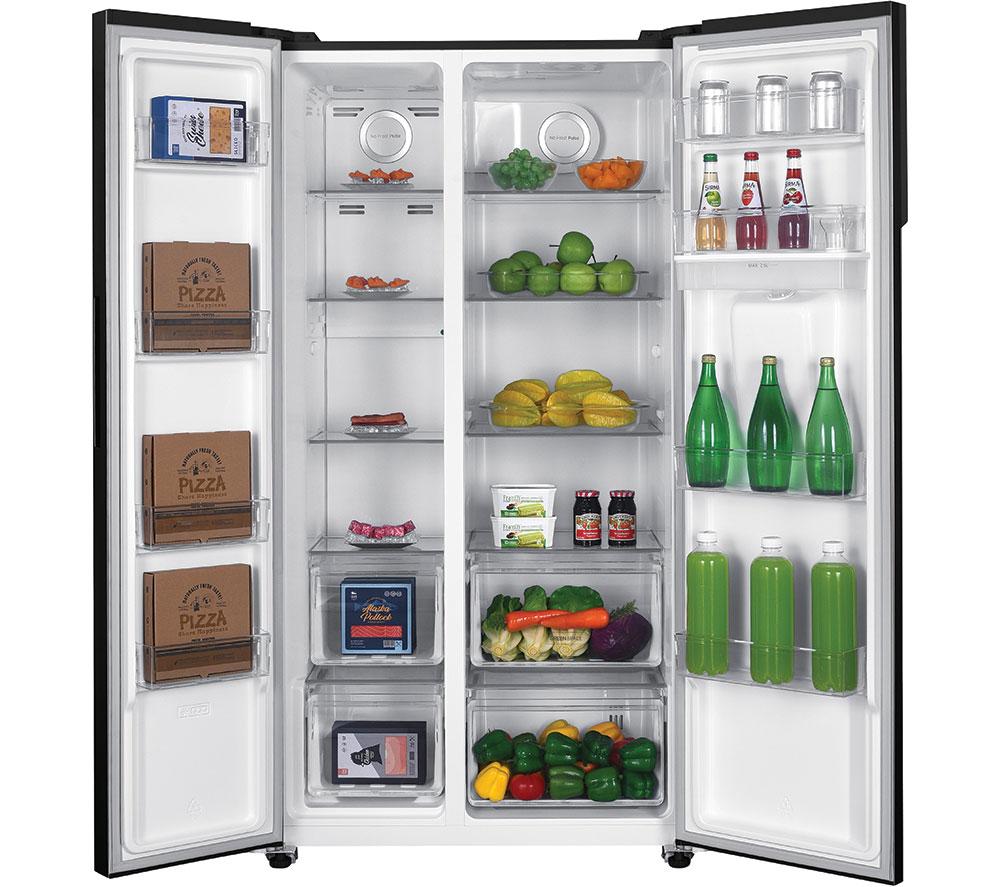 HOOVER HHSBSO6174BWDK-1 American-Style Fridge Freezer - Black image number 2 of 13