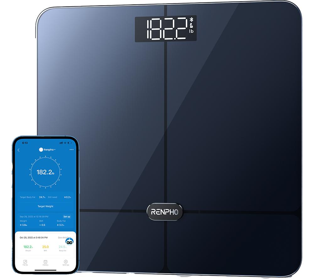 Renpho Elis Solar 2 Smart Body Scale - Black, Black