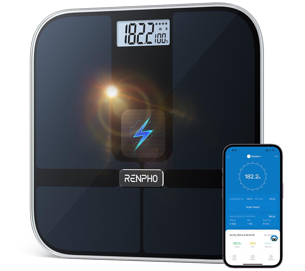RENPHO Elis Solar 2 Smart Body Scale - Black image number 12 of 12