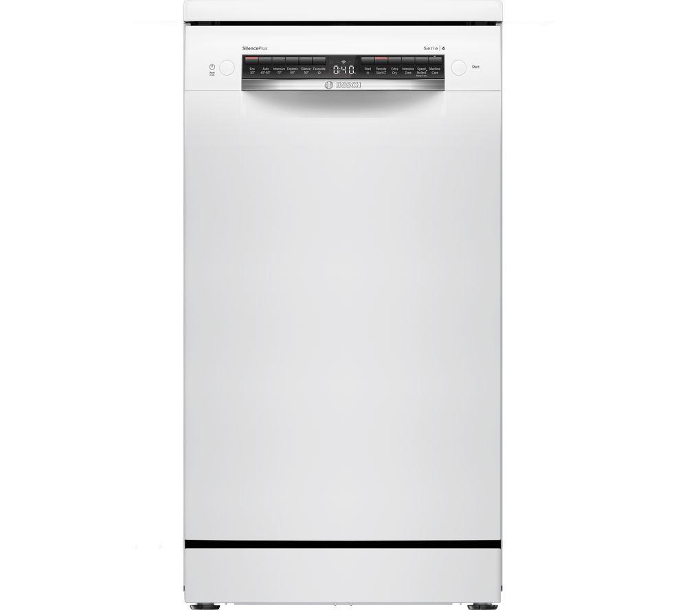 Bosch Series 4 SPS4HMW49G Slimline WiFi-enabled Dishwasher - White, White