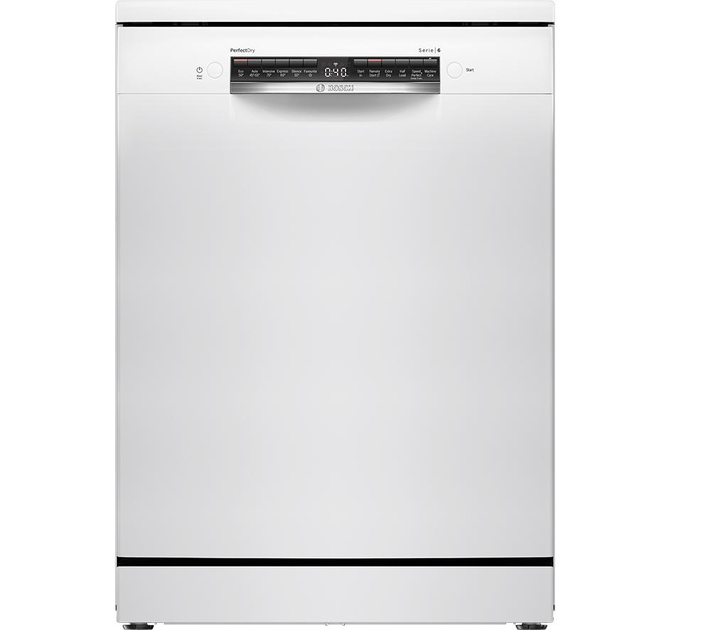 BOSCH Series 6 SMS6ZCW10G Full-size WiFi-enabled Dishwasher - White, White