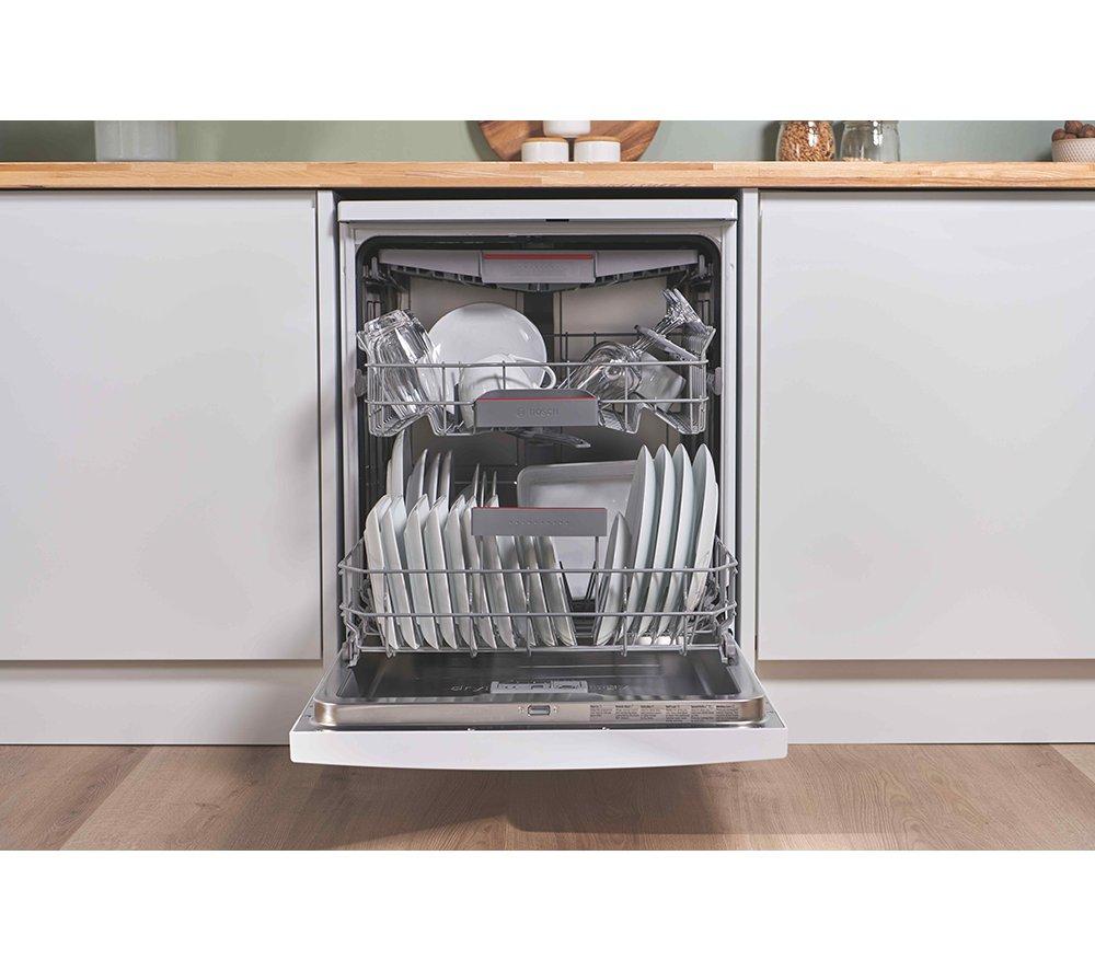 BOSCH Series 6 PerfectDry SMS6ZCW10G Full-size WiFi-enabled Dishwasher - White image number 14 of 21