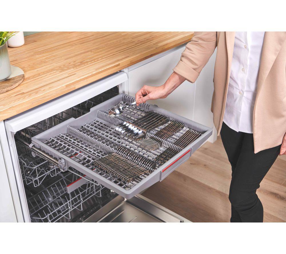 BOSCH Series 6 PerfectDry SMS6ZCW10G Full-size WiFi-enabled Dishwasher - White image number 19 of 21