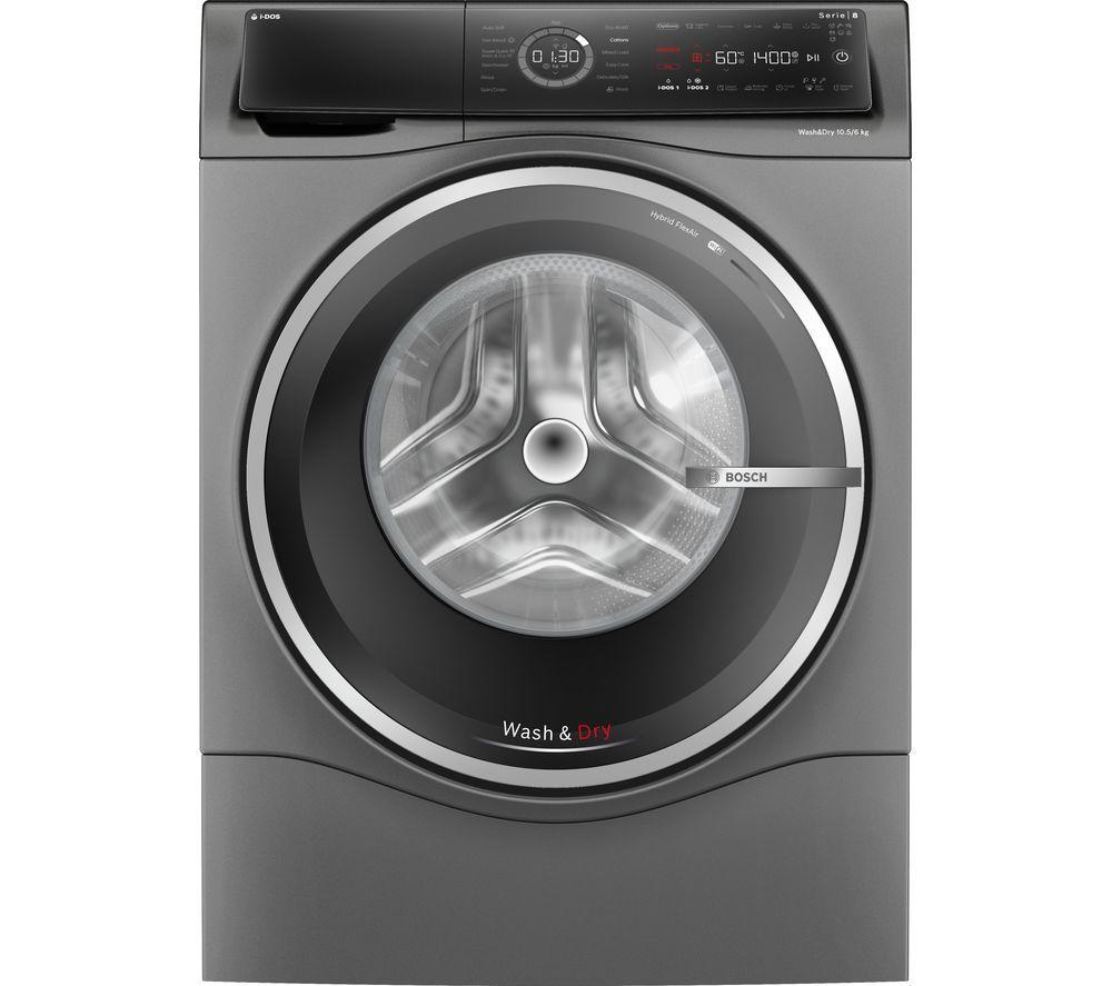 BOSCH Series 8 WNC254ARGB 10.5 kg Washer Dryer - White, Silver/Grey