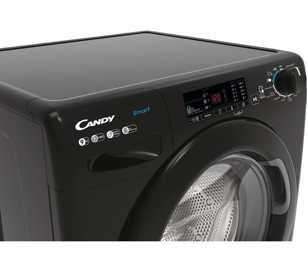 CANDY Smart CS 149TWBB4/1-80 NFC 9kg 1400 Spin Washing Machine - Black image number 4 of 6