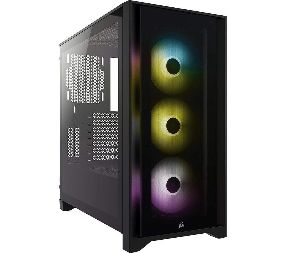 CORSAIR iCUE 4000X RGB ATX Mid-Tower PC Case - Black