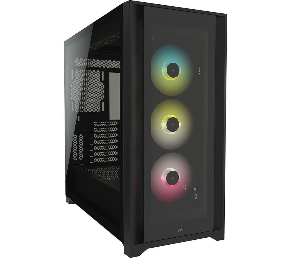 CORSAIR iCUE 5000X RGB ATX Mid-Tower PC Case - Black