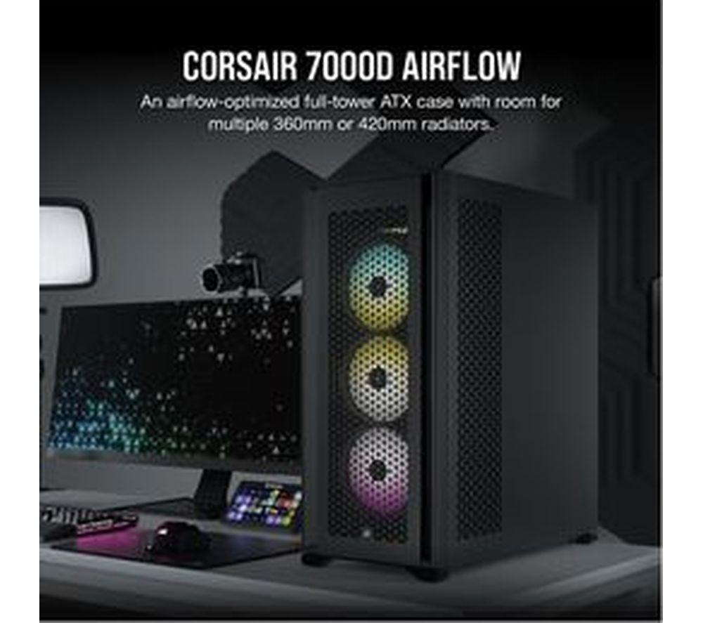 CORSAIR 7000D Airflow CC-9011218-WW ATX Full Tower PC Case - Black image number 4 of 8