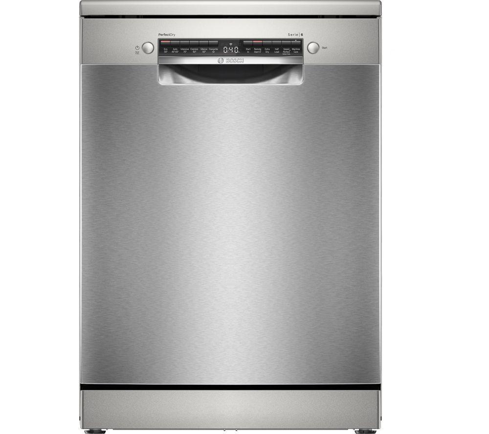 BOSCH Series 6 SMS6ZCI10G Full-size WiFi-enabled Dishwasher - Silver, Silver/Grey