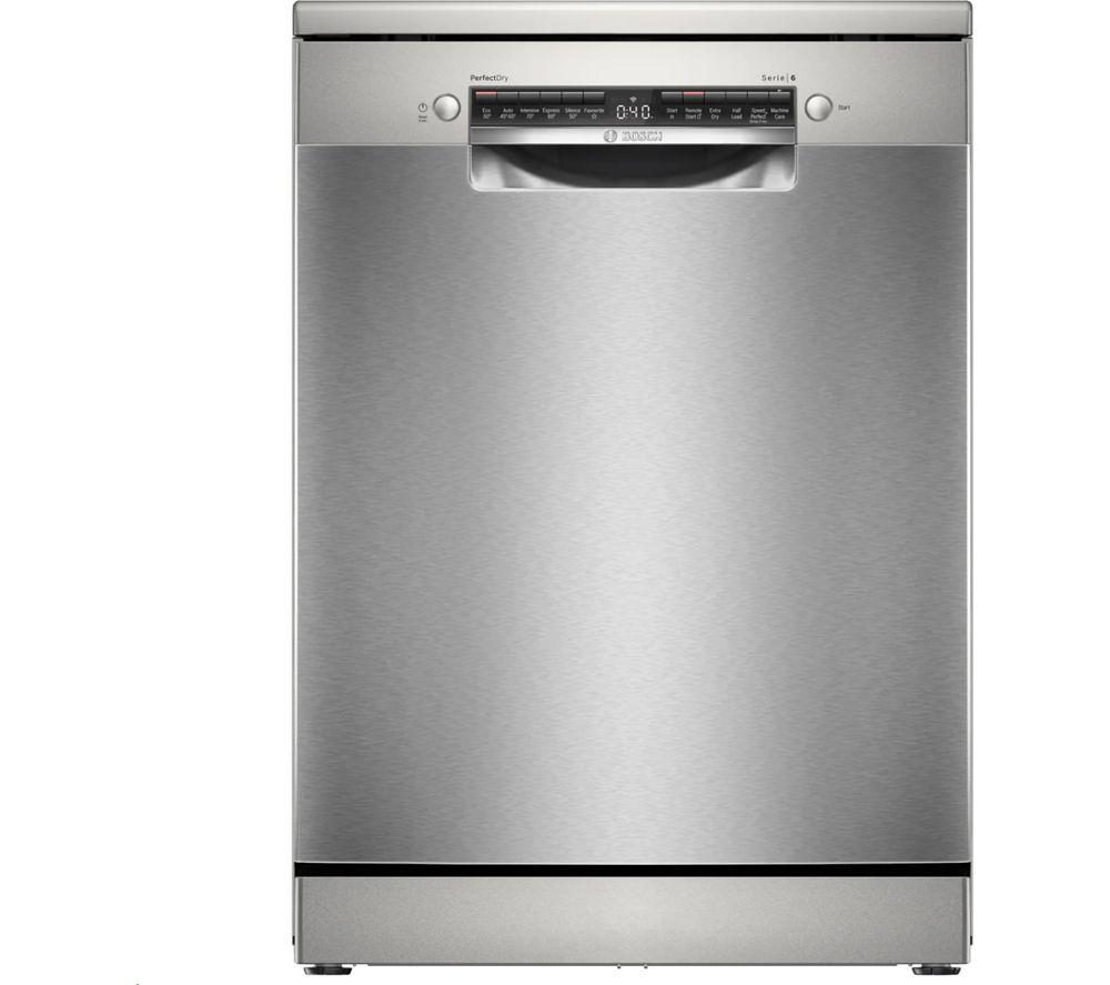 Bosch Series 6 SMS6ZCI10G Full-size WiFi-enabled Dishwasher - Silver, Silver/Grey