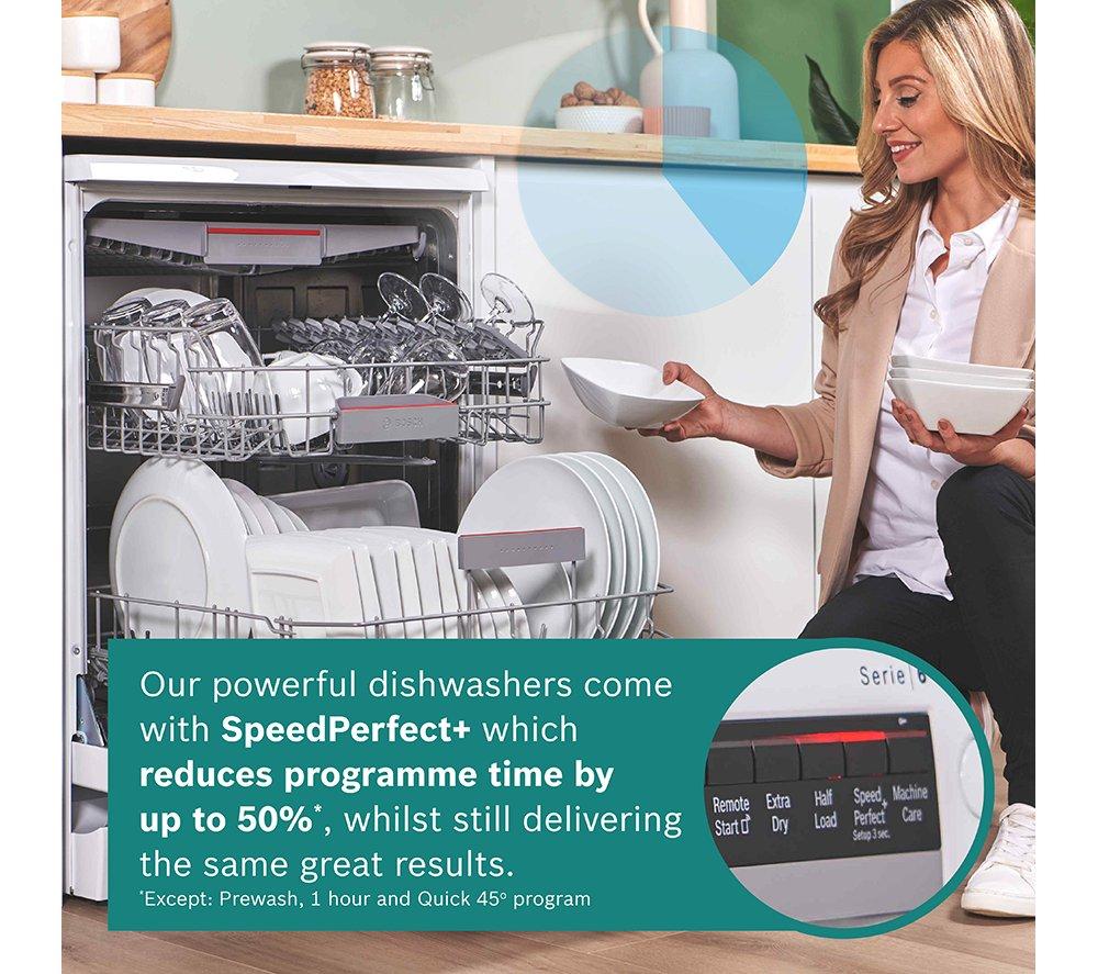 BOSCH Series 6 PerfectDry SMS6ZCI10G Full-size WiFi-enabled Dishwasher - Silver image number 6 of 17