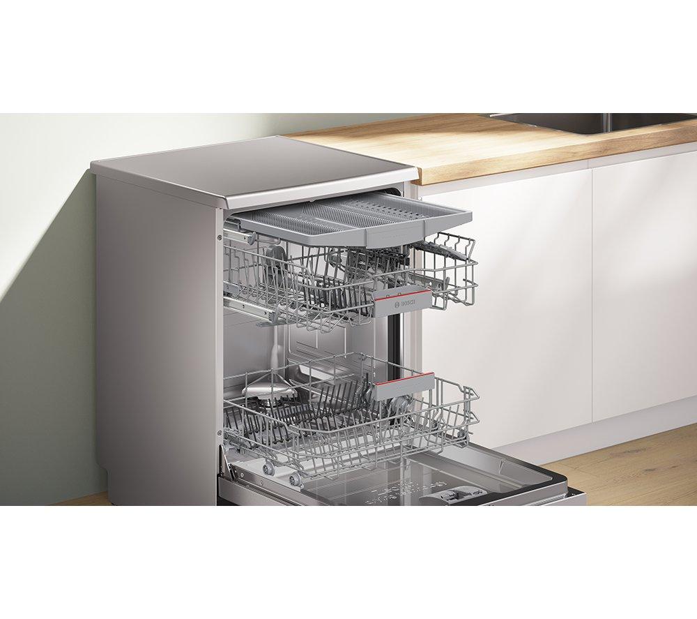 BOSCH Series 6 PerfectDry SMS6ZCI10G Full-size WiFi-enabled Dishwasher - Silver image number 11 of 17